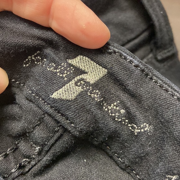 7 for All Mankind - Authentic - Black Kimmie Straight Skinny Jeans super stretch - Picture 3 of 4